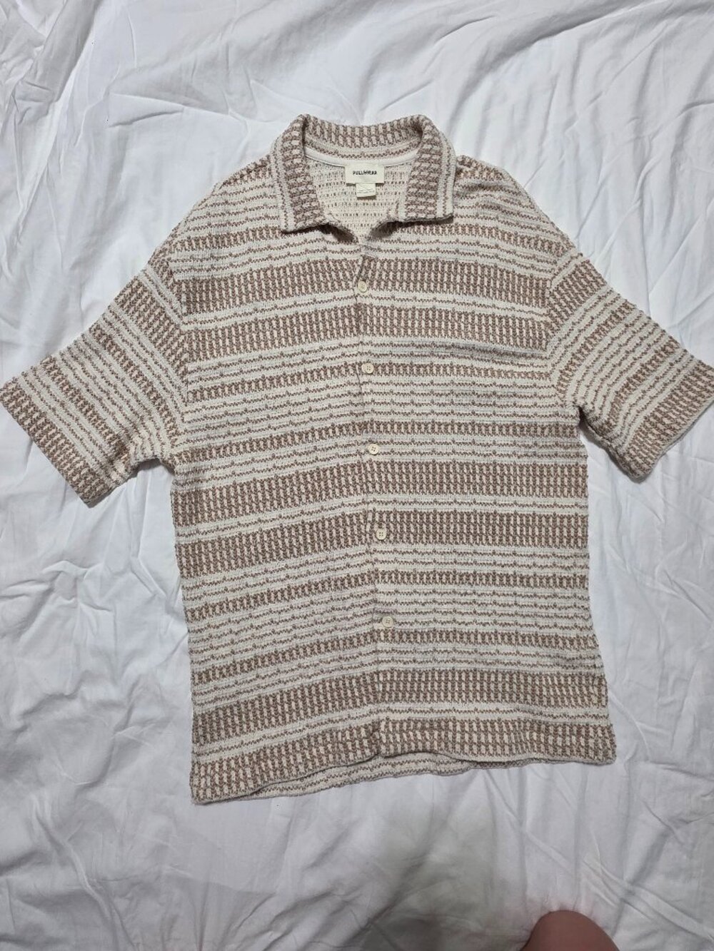 Knit Jacquard Button Up Sweater